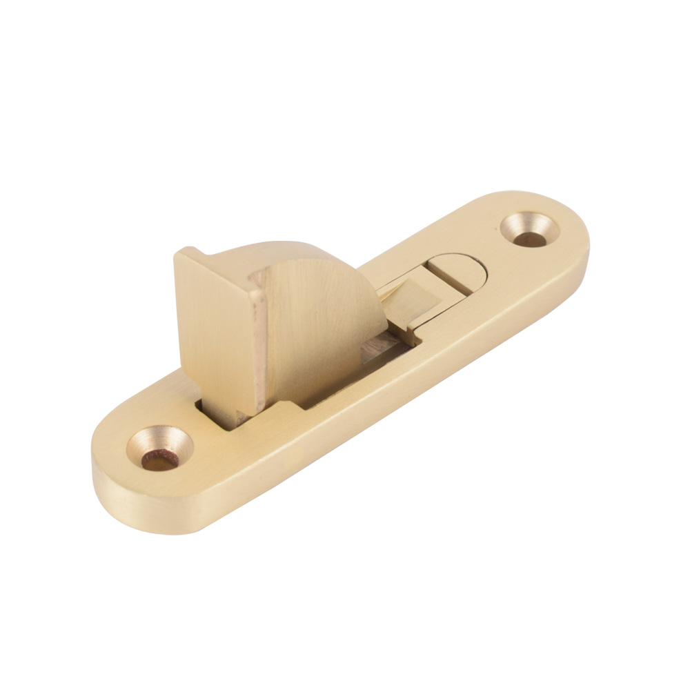 Sash Heritage Weekes Sash Stop with Radius Ends - Satin Brass